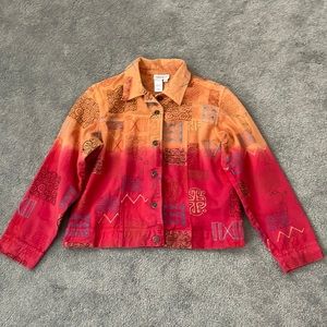 Button up jacket tie dye